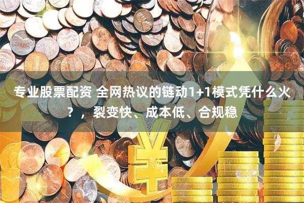 专业股票配资 全网热议的链动1+1模式凭什么火？，裂变快、成本低、合规稳
